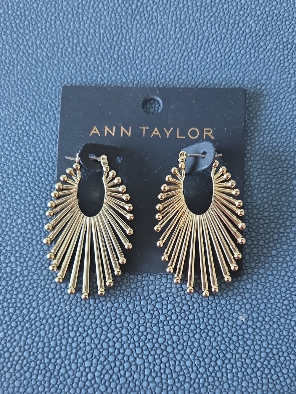 Ann Taylor Gold Radiant Fan Drop Earrings